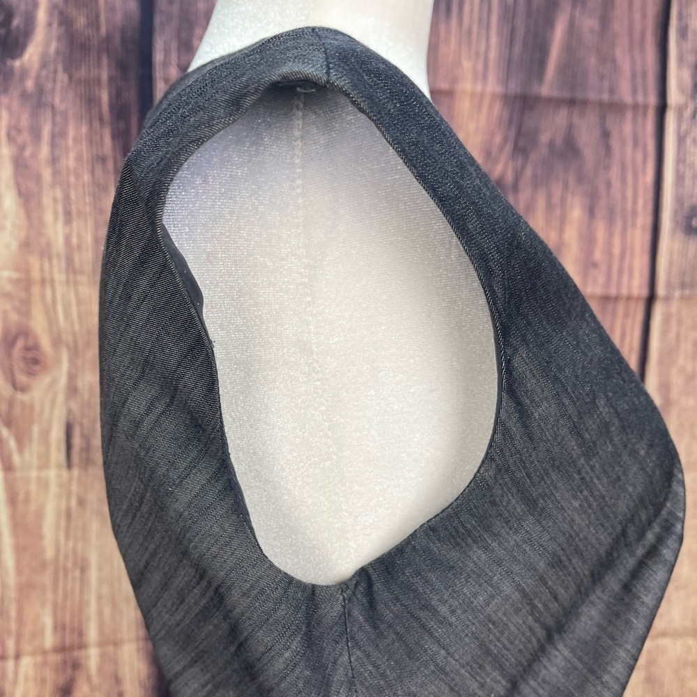 Calvin Klein gray cotton blend V-neck dress women’s size 6 Calvin Klein - Picture 9 of 13